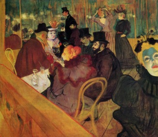 Toulouse-Lautrec, At Moulin Rouge 1892.jpg