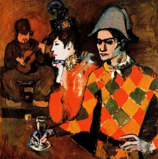 P. Picasso, Arlequin et sa compagne, 1901.